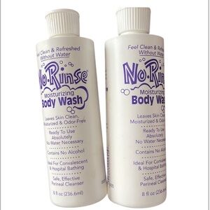 2 No rinse moisturizing body wash clean travel camping senior & palliative care